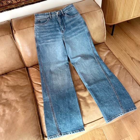 ALC Abbott II High Rise Wide Straight Leg Jeans Size 25 - Picture 2 of 8